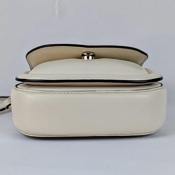 kate spade Puffy Mini Handle Crossbody Bag Leather Parchment Winter White NWT - Picture 8 of 13